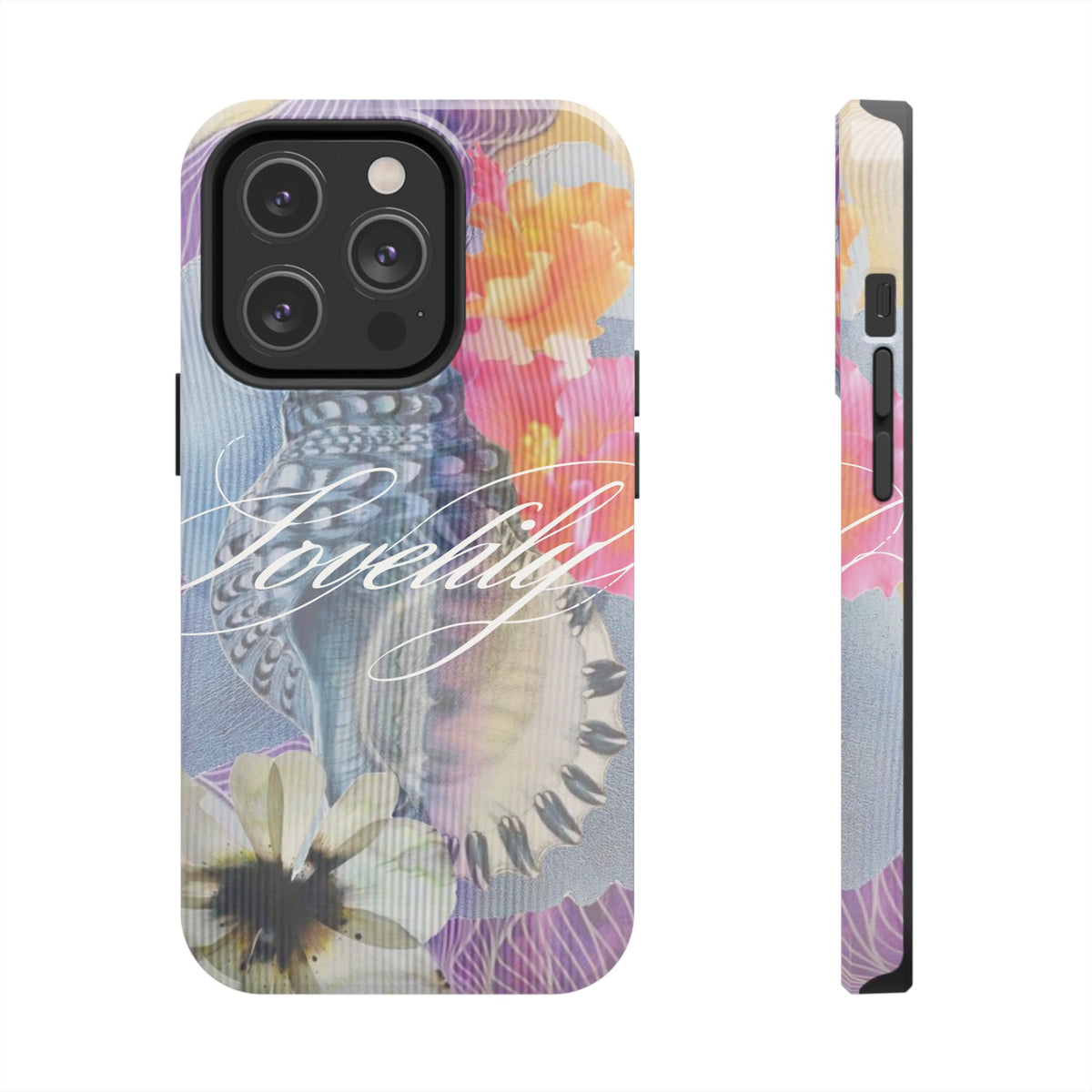 clear seashells ! stacked phone case