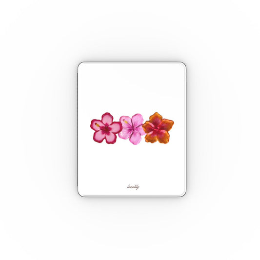 triple flower iPad Case