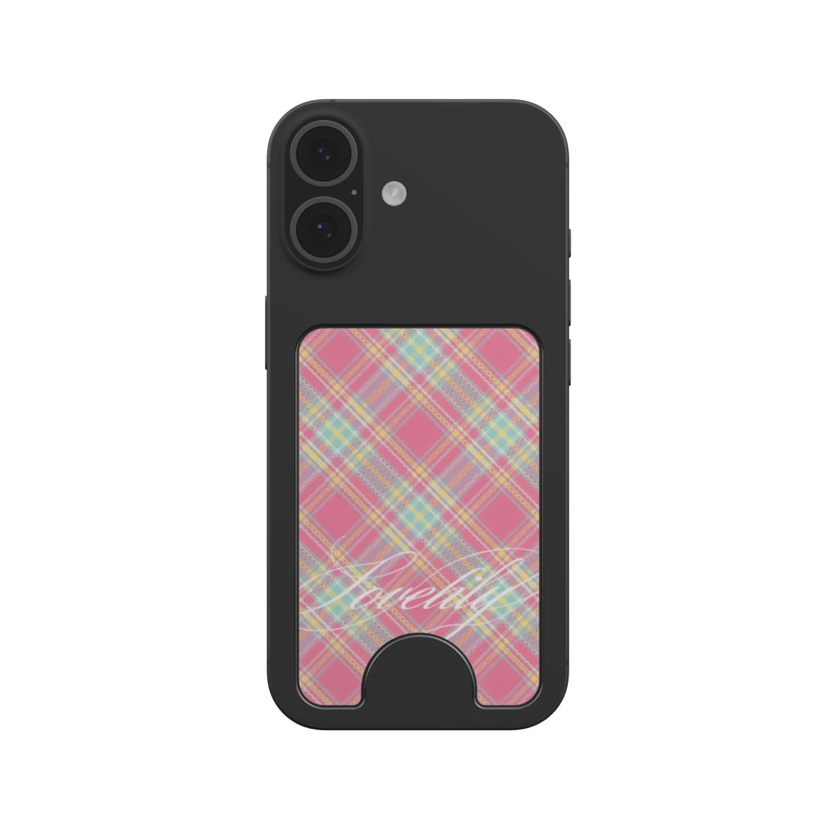colorful plaid magnetic wallet