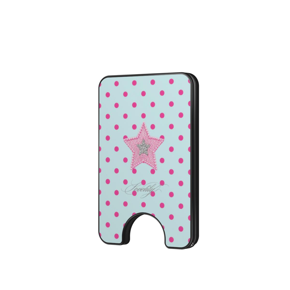 mint polka dots magnetic wallet!