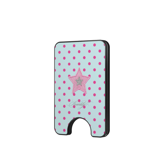 mint polka dots magnetic wallet!