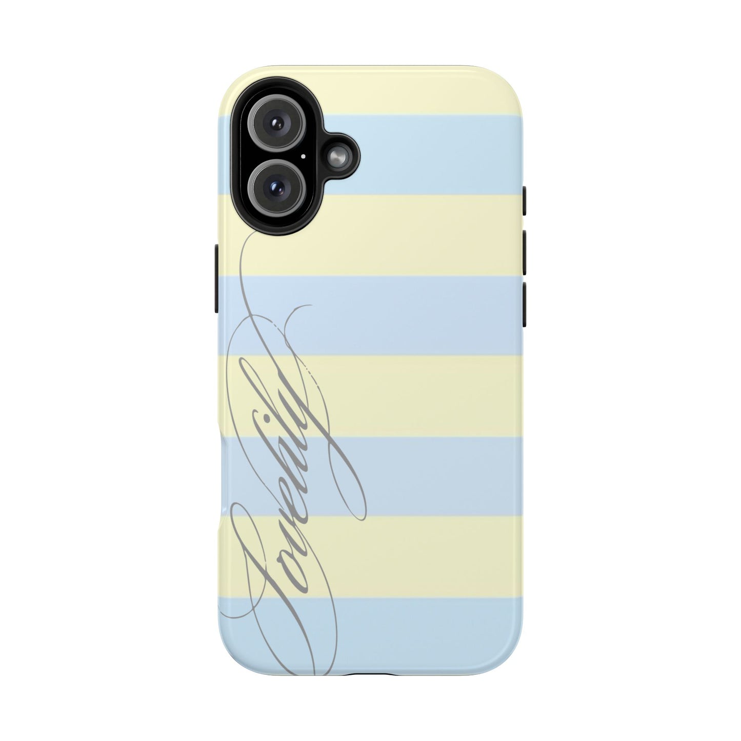 blue n yellow striped w/out flowers stacked phone case