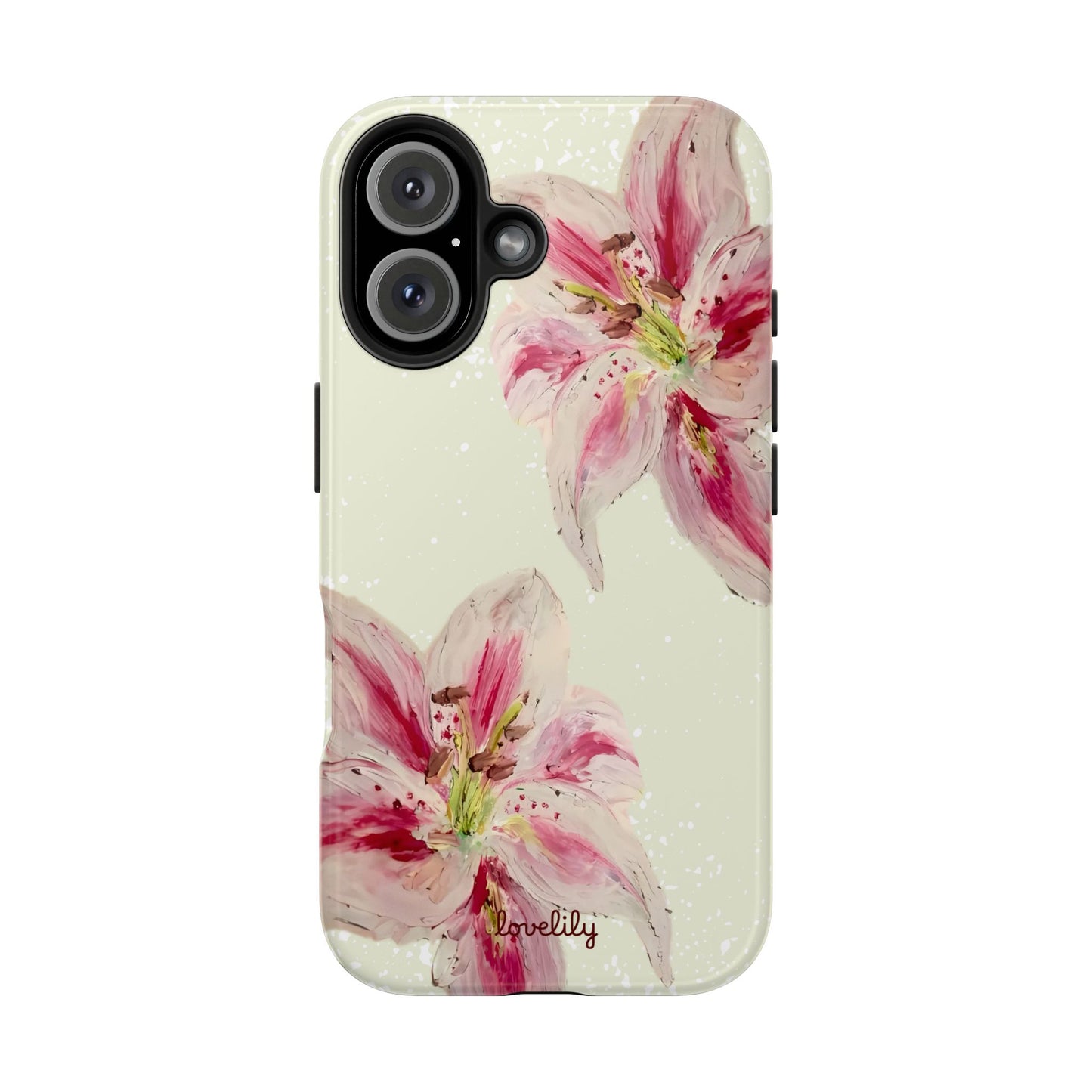 acrylic lily stacked phone case