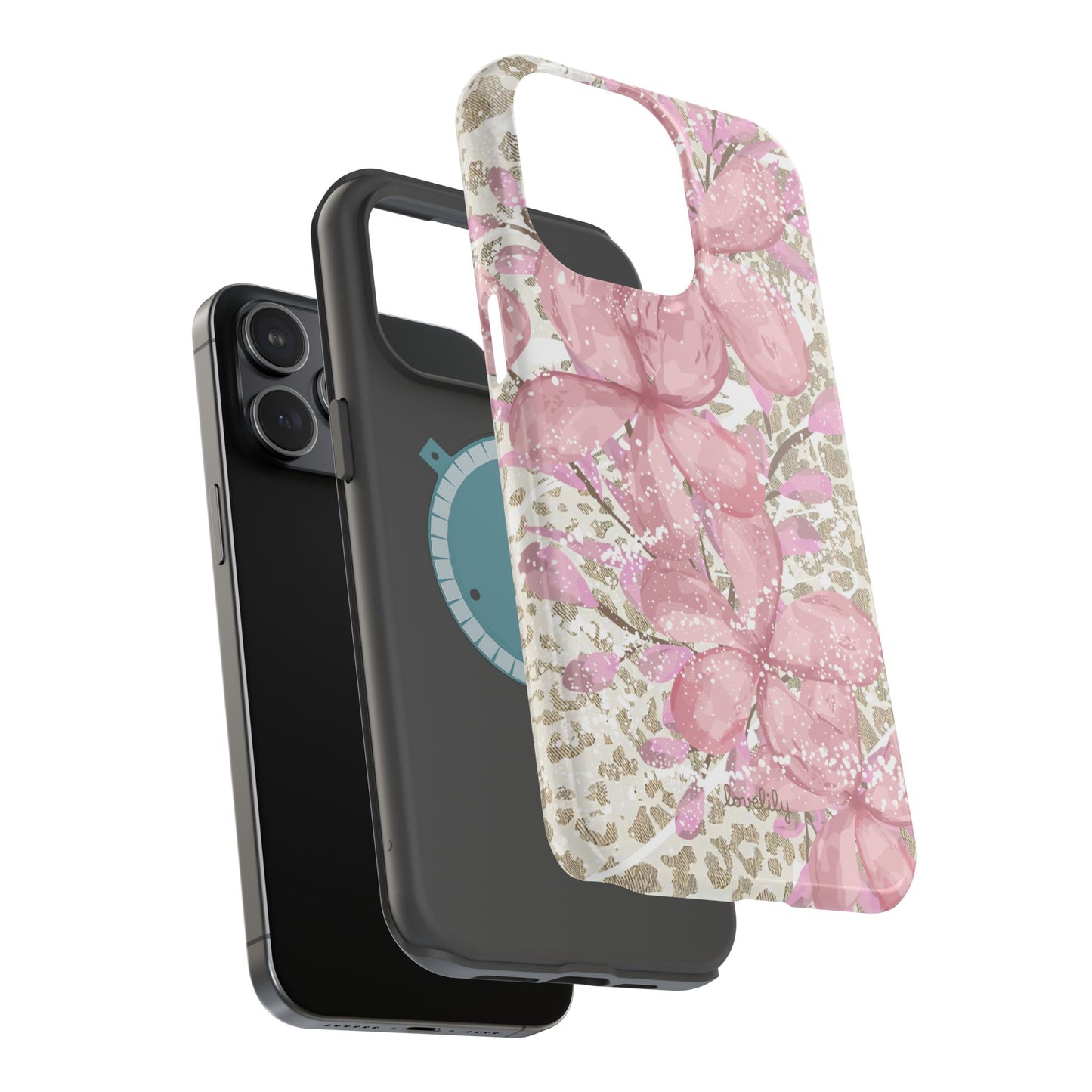 MAGSAFE plumeria bliss stacked phone case