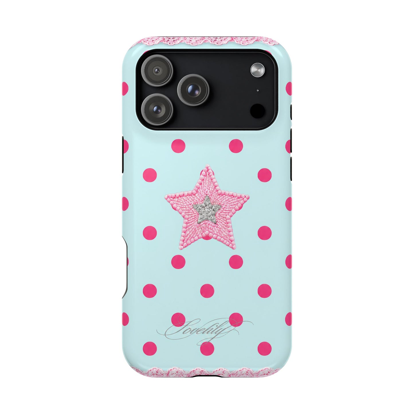 MAGSAFE mint polka dot! stacked phone case