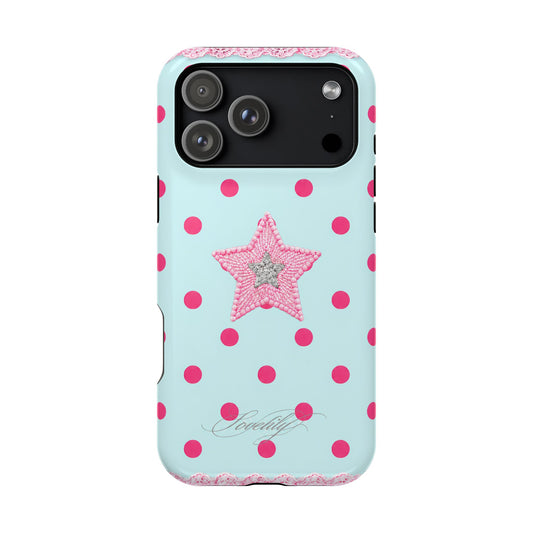 MAGSAFE mint polka dot! stacked phone case