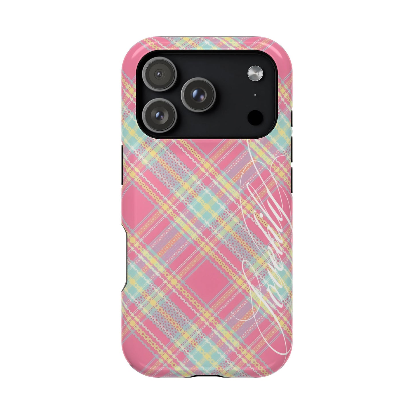 MAGSAFE plaid colorful! stacked phone case