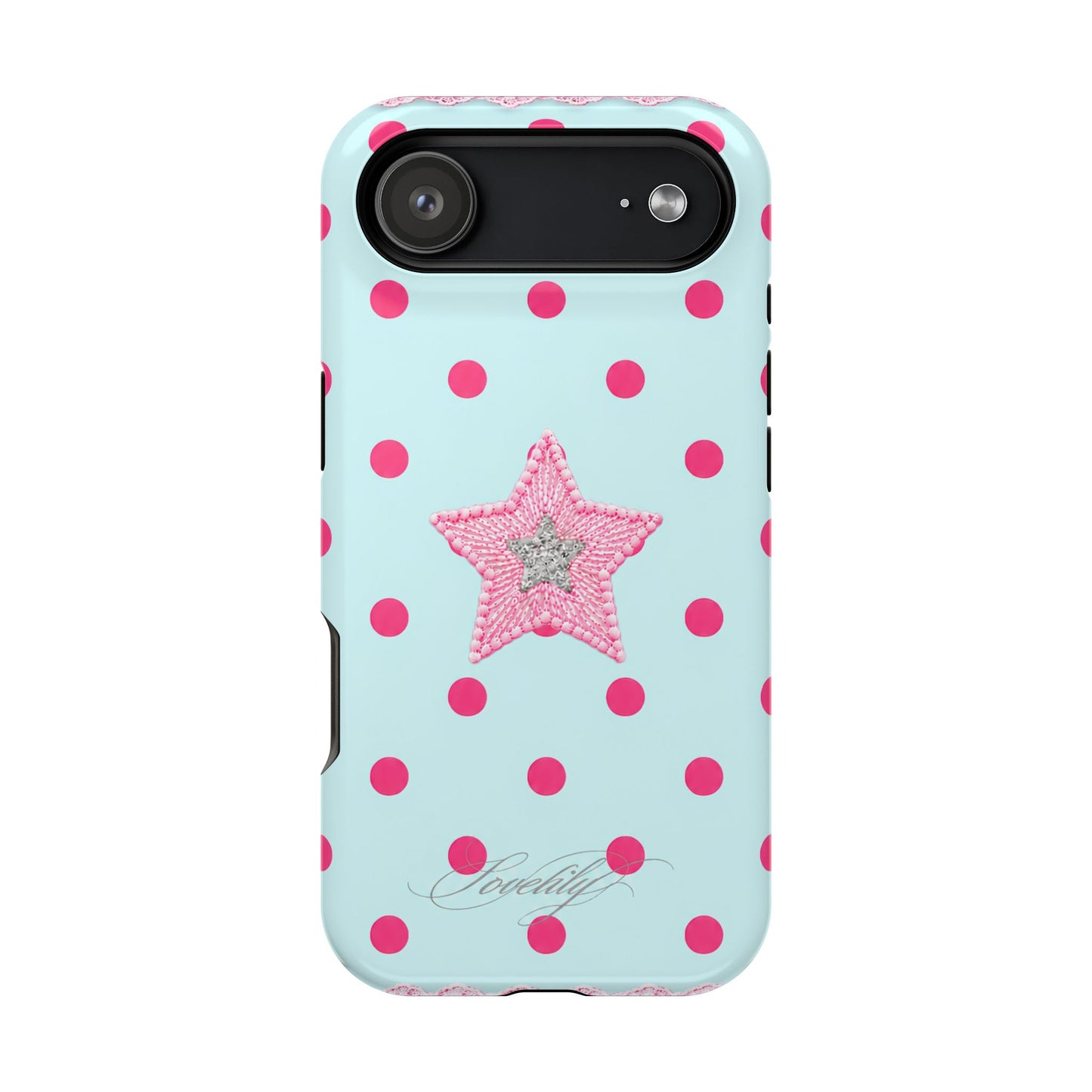 MAGSAFE mint polka dot! stacked phone case