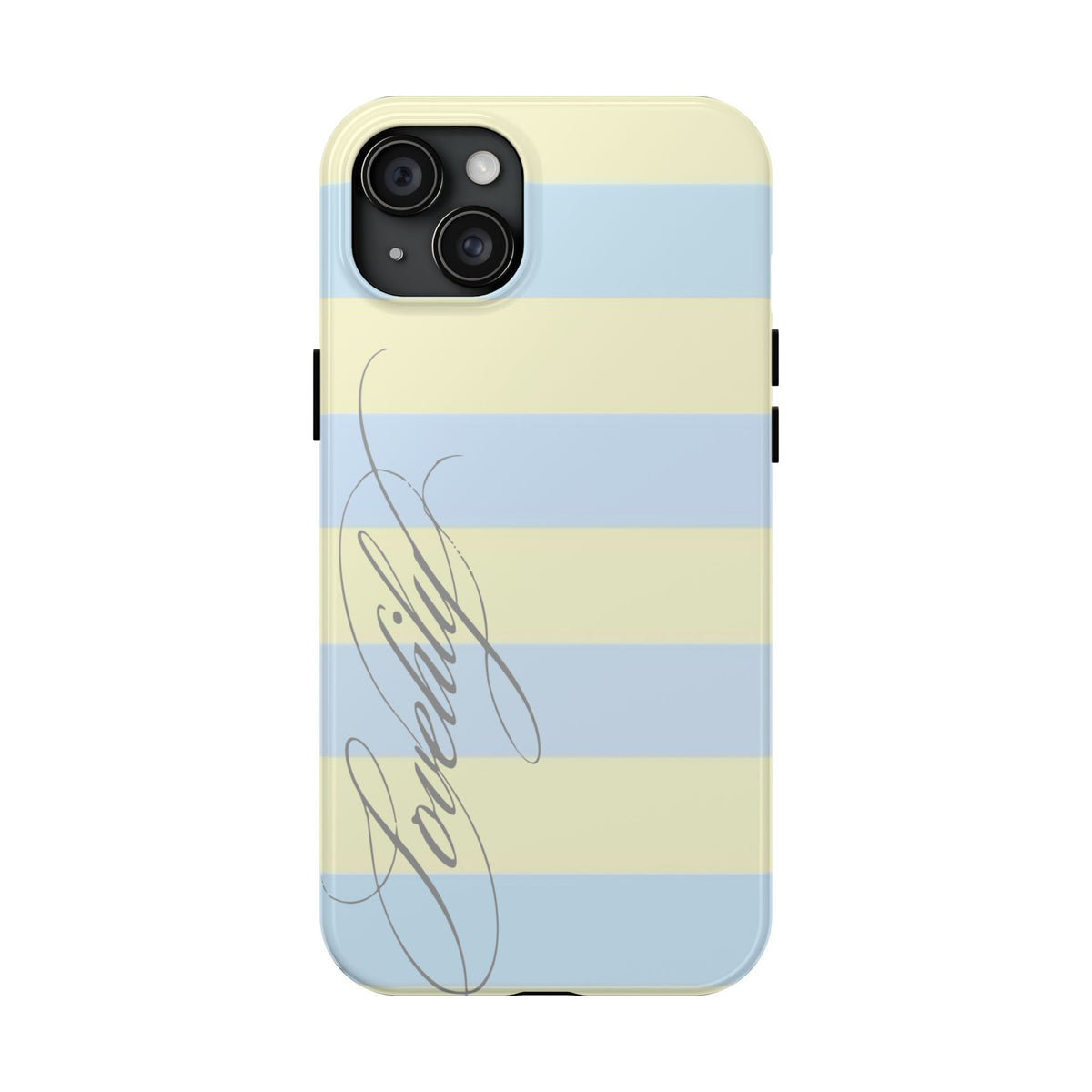 blue n yellow striped w/out flowers stacked phone case