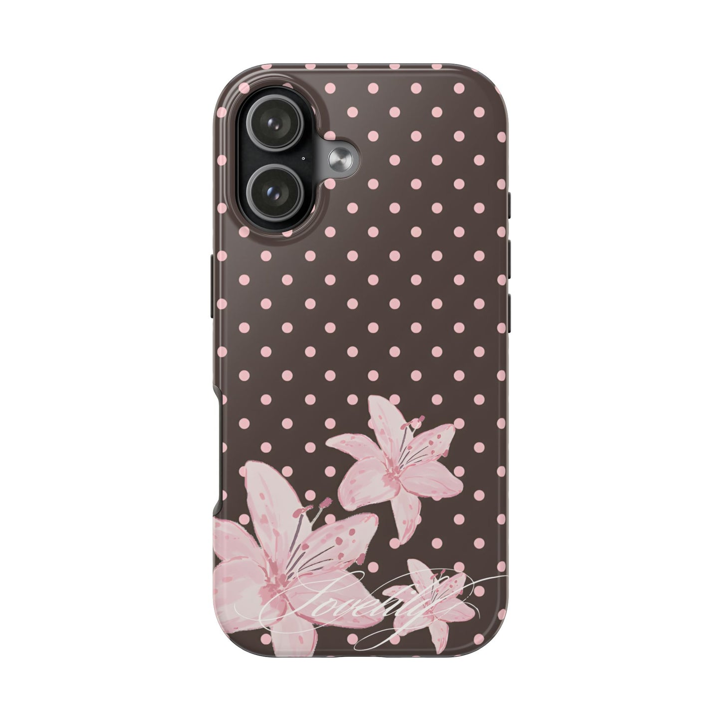 simple polka flowers! stacked phone case