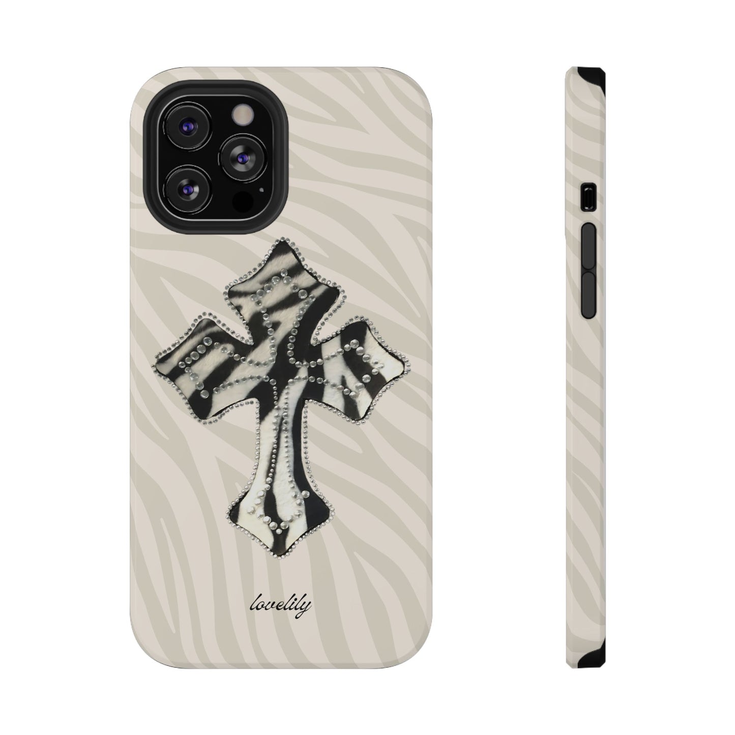 zebra cross stacked phone case