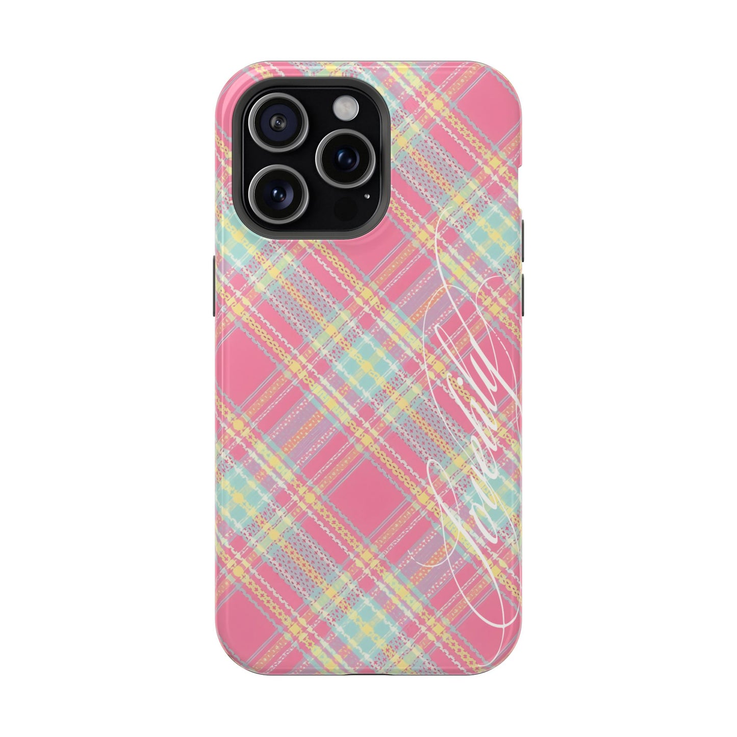 MAGSAFE plaid colorful! stacked phone case