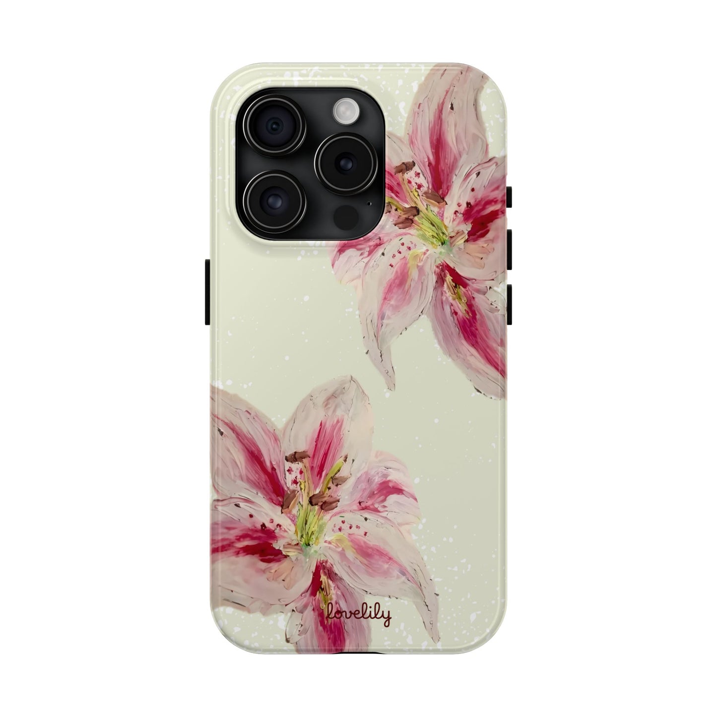 acrylic lily stacked phone case