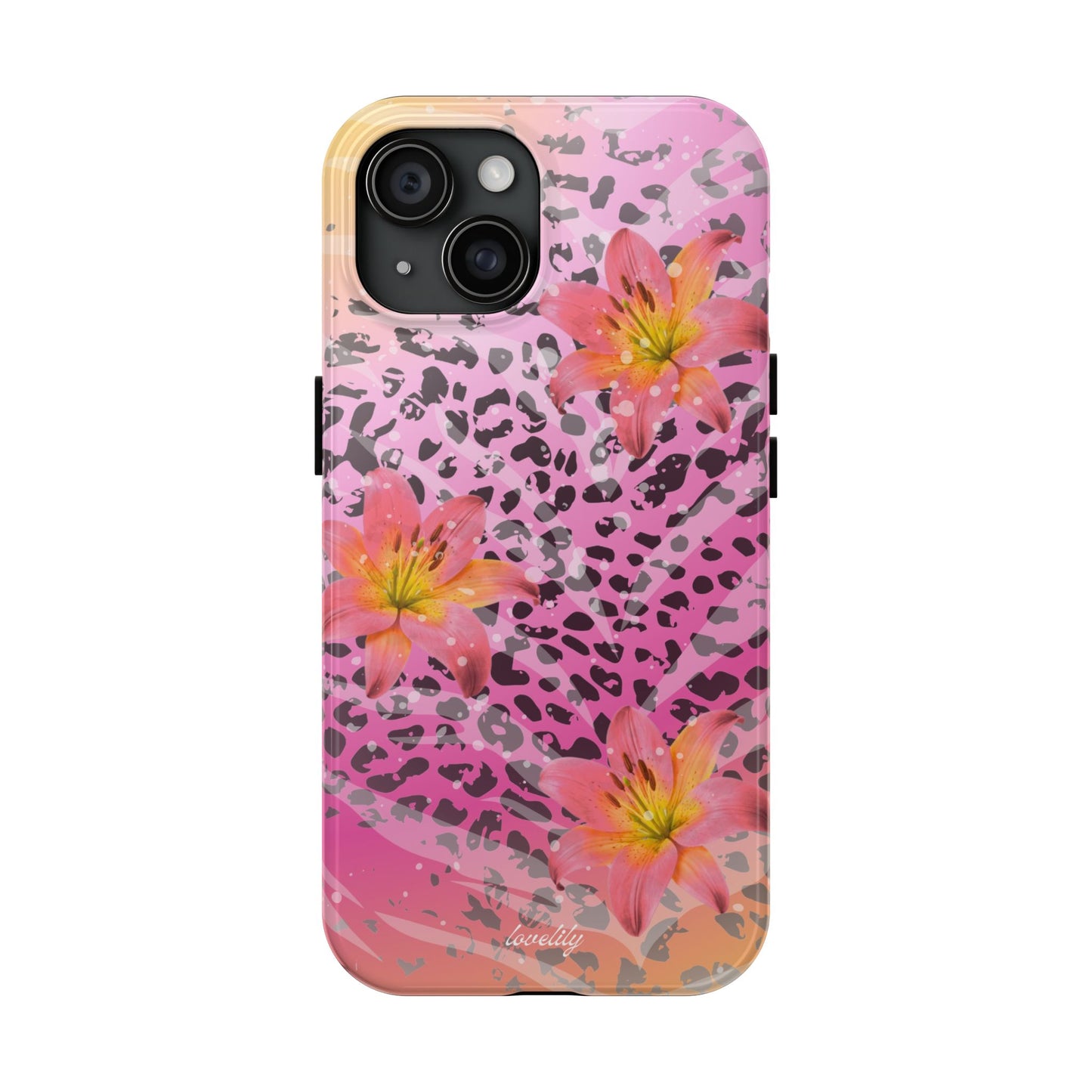 purple n yellow tigerlily stacked phone case