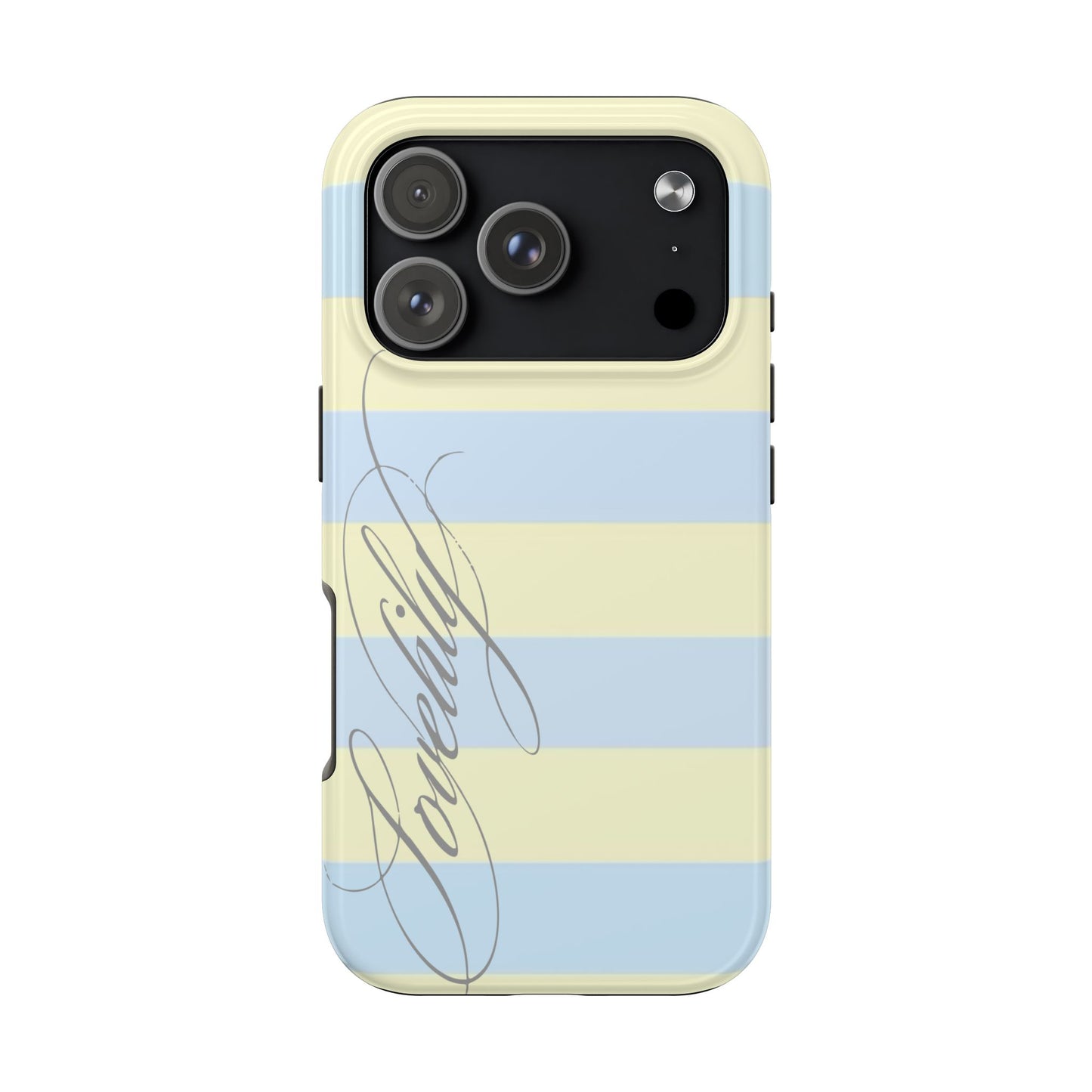 blue n yellow striped w/out flowers stacked phone case