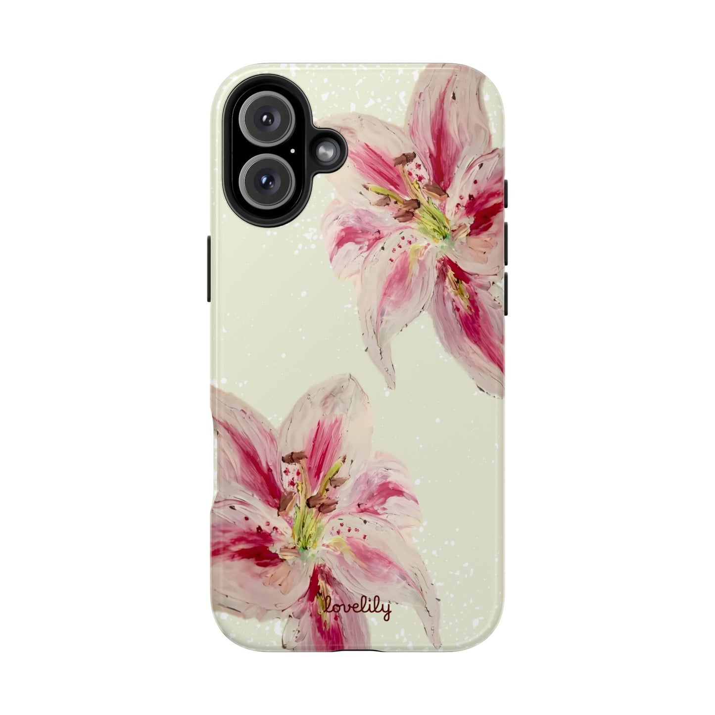 acrylic lily stacked phone case