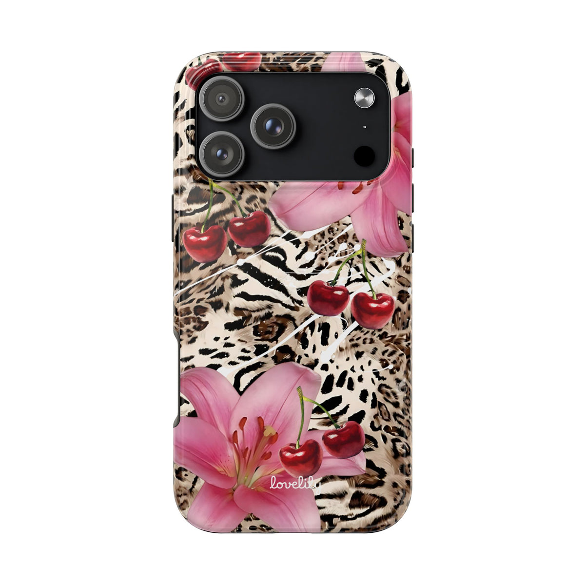 cherries n' lillies stacked phone case