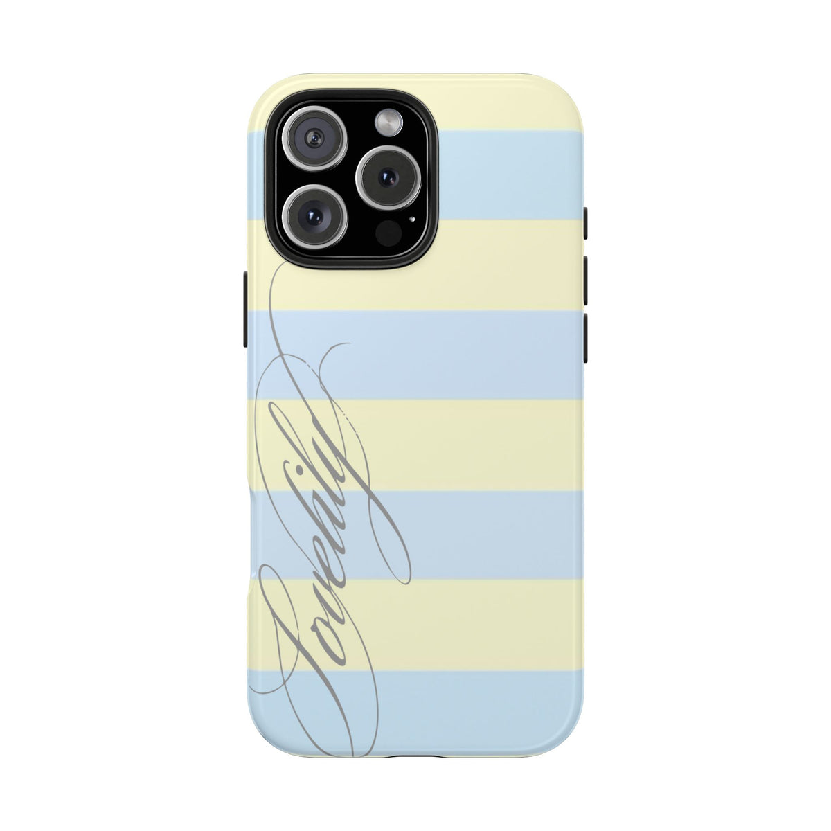 blue n yellow striped w/out flowers stacked phone case