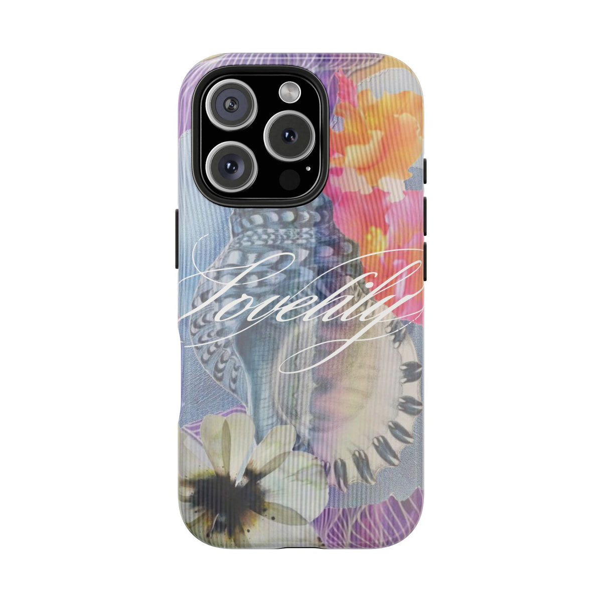 clear seashells ! stacked phone case