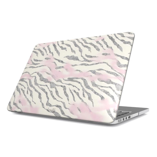 pink striped macbook case